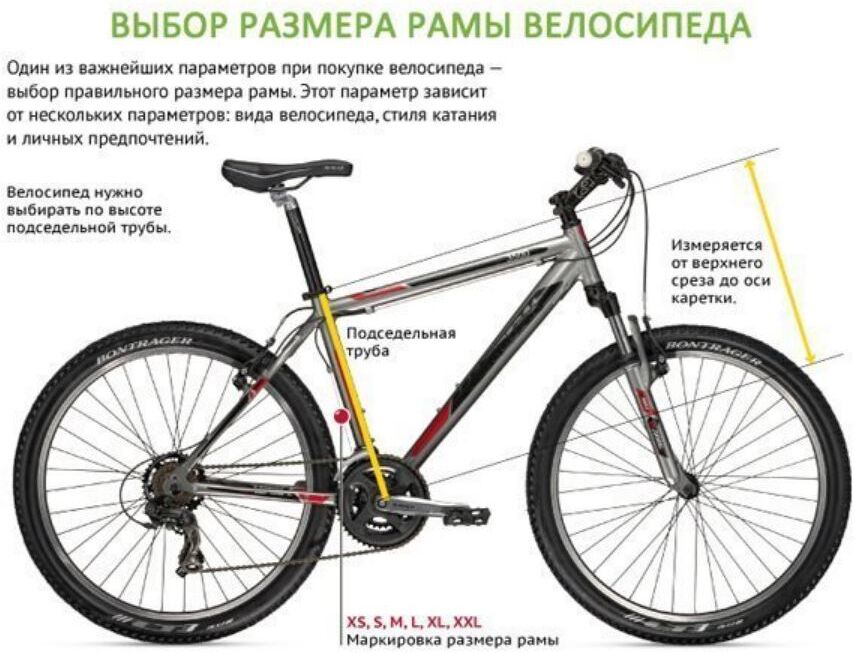 Выбор размера рамы велосипеда